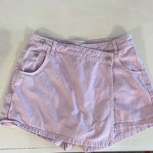 ZARA Denim Asymmetrical Skort